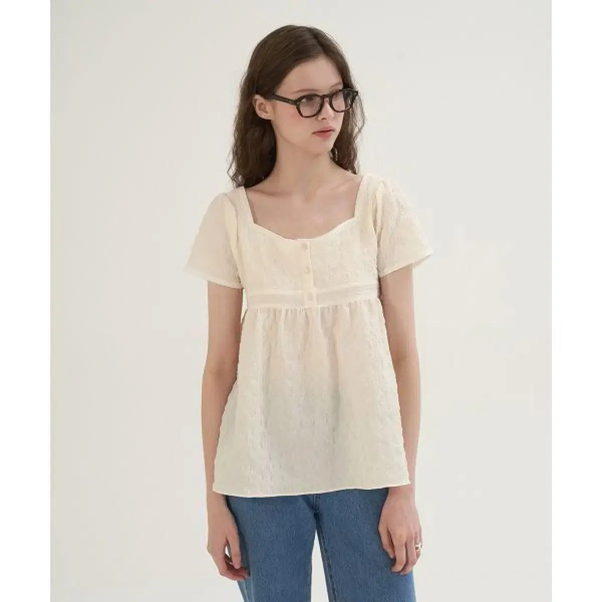 썸웨어버터 Sorbet lace blouse